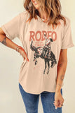 Cowboy Graphic Round Neck Short Sleeve T-Shirt - Trendsi - Flyclothing LLC