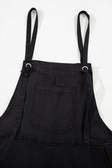 Square Neck Denim Overalls with Pockets - Trendsi - Flyclothing LLC