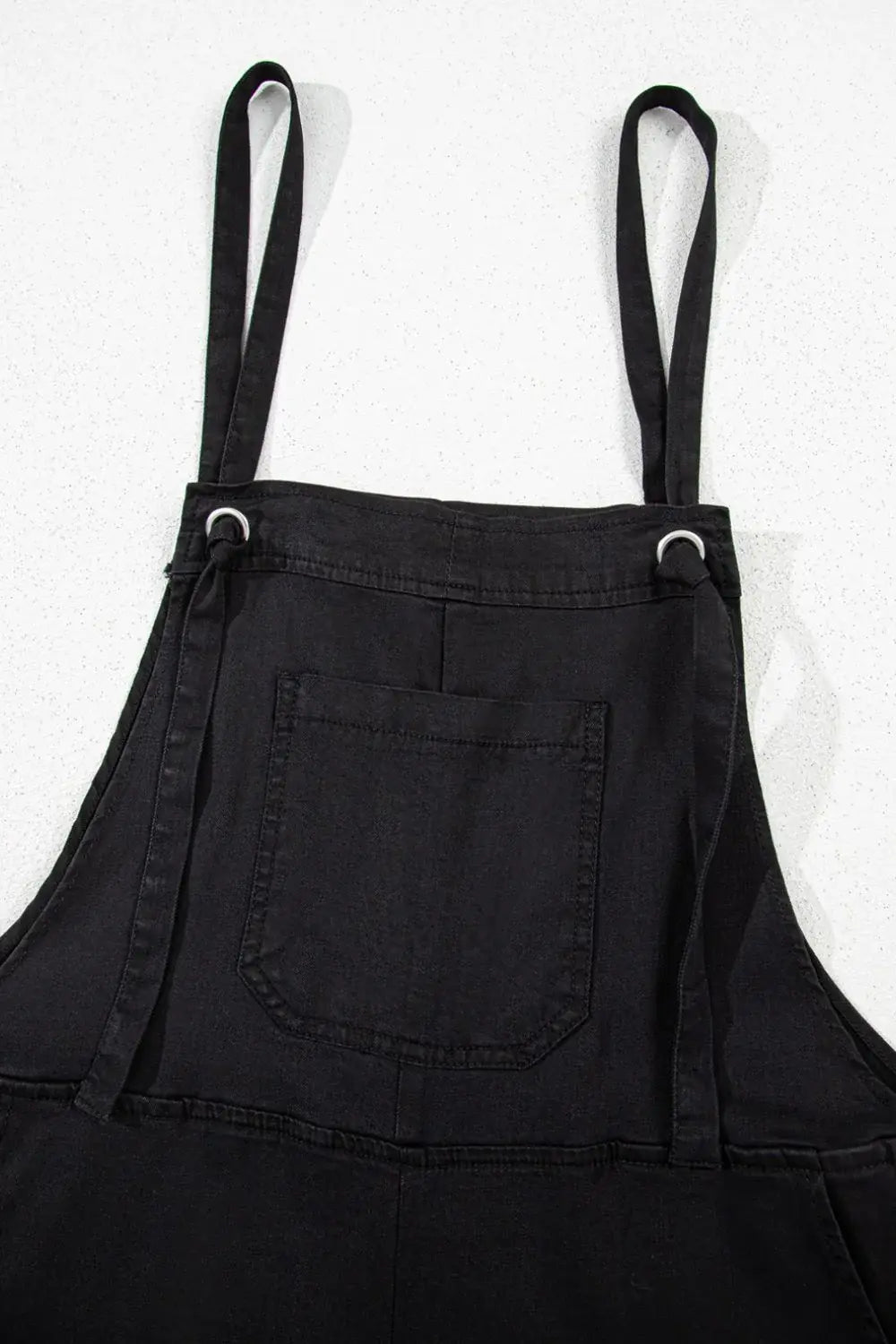 Square Neck Denim Overalls with Pockets - Trendsi - Flyclothing LLC