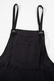 Square Neck Denim Overalls with Pockets - Trendsi - Flyclothing LLC