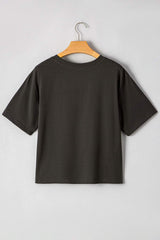 Bull Head Skull Round Neck Short Sleeve T Shirt - Trendsi - Flyclothing LLC