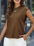 Florira Round Neck Cap Sleeve T-Shirt - Trendsi - Flyclothing LLC