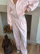 Zip Up Drawstring Hoodie and Pants Set - Trendsi - Flyclothing LLC