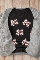 Bow Round Neck Short Sleeve T-Shirt - Trendsi - Flyclothing LLC