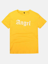 Perfee ANGEL Round Neck Short Sleeve T-Shirt - Trendsi - Flyclothing LLC