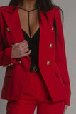Full Size Lapel Collar Long Sleeve Blazer and Pants Set Plus Size - Trendsi - Flyclothing LLC
