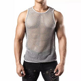 Men's Openwork Round Neck Tank - Trendsi - Flyclothing LLC