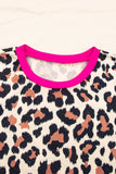 Leopard Round Neck Short Sleeve T-Shirt - Trendsi - Flyclothing LLC
