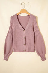 V-Neck Button-Down Cardigan - Trendsi - Flyclothing LLC
