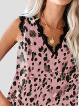 Lace Detail V-Neck Tank - Trendsi - Flyclothing LLC