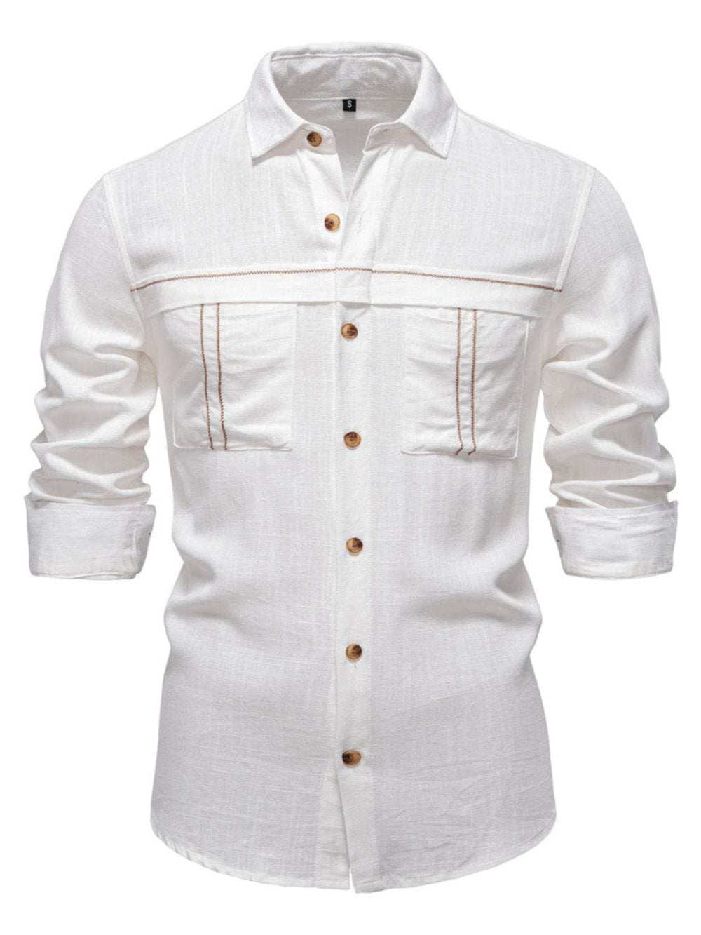 Men's Button Down Collared Neck Shirt - Trendsi - Flyclothing LLC