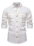Men's Button Down Collared Neck Shirt - Trendsi - Flyclothing LLC