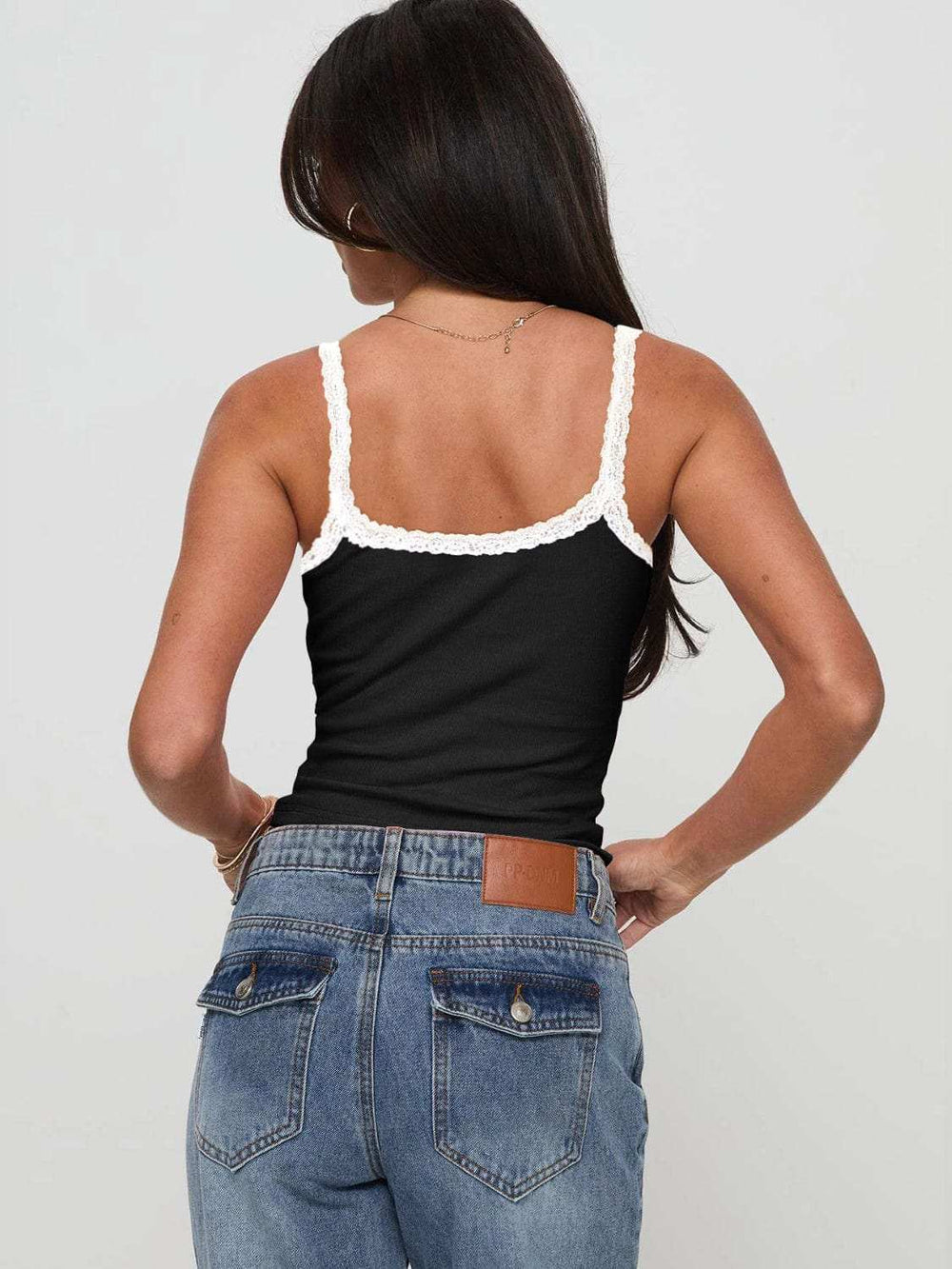 Lace Detail Cropped Cami - Trendsi - Flyclothing LLC