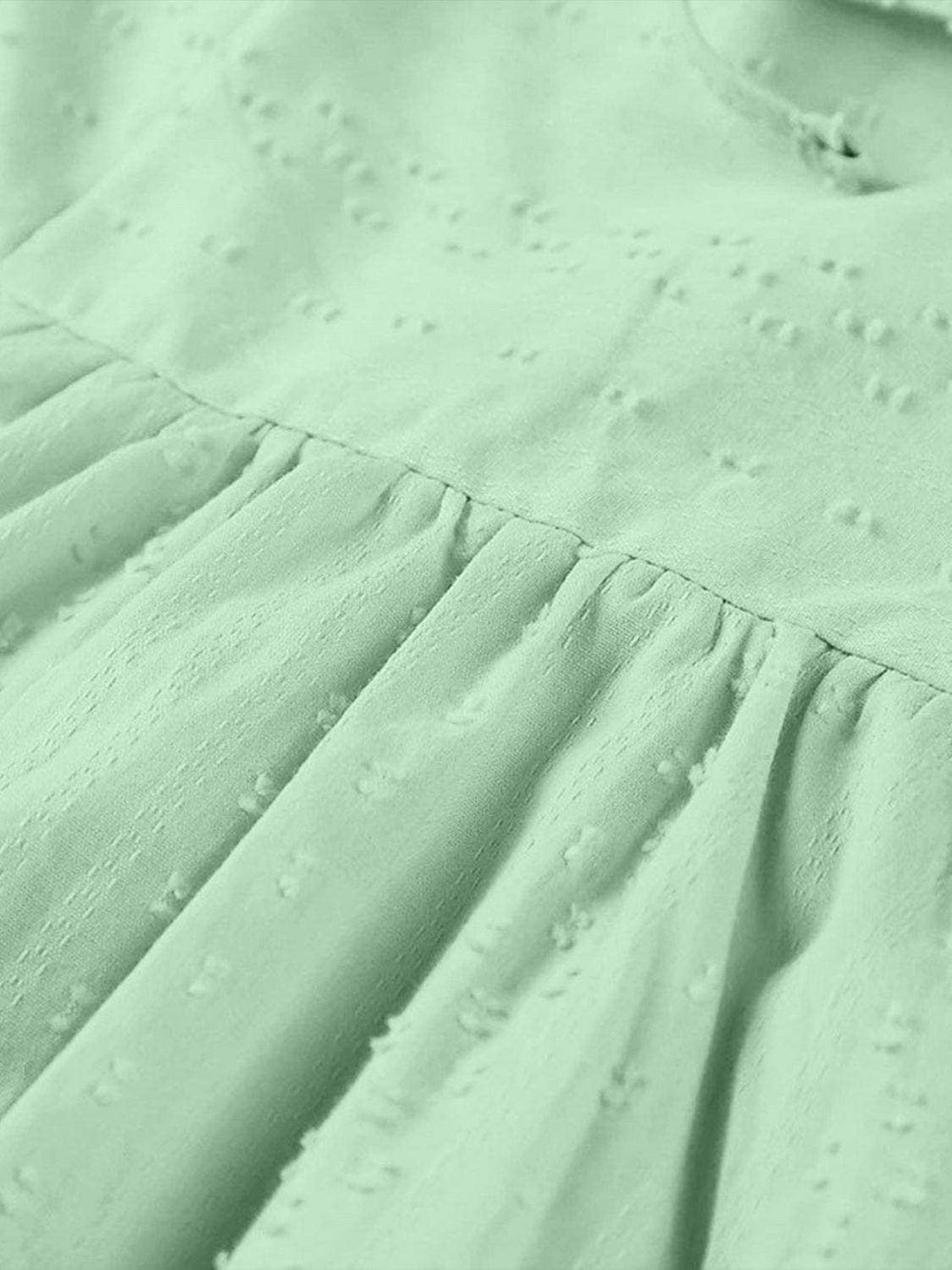 Full Size Tied Three-Quarter Sleeve Mini Dress - Trendsi - Flyclothing LLC