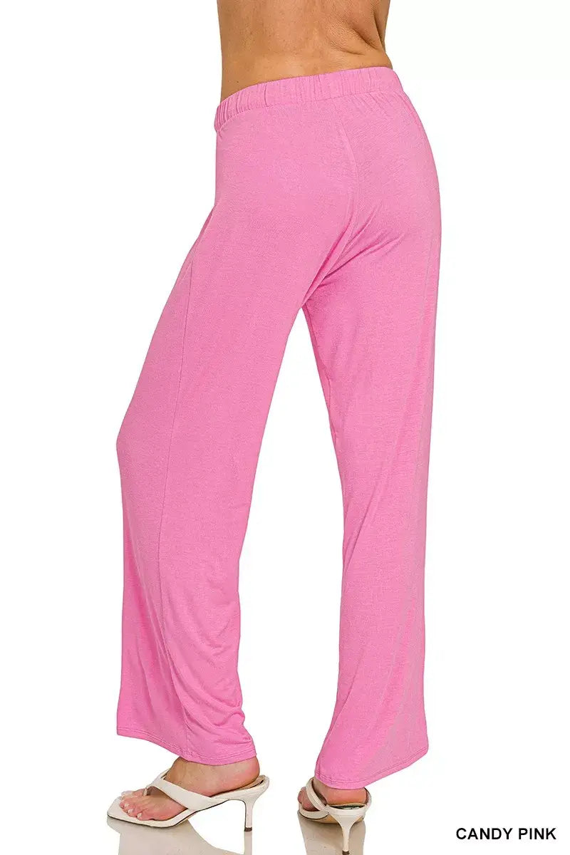 Zenana V-neck Oversized Top & Pants Set - Trendsi - Flyclothing LLC