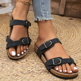 Buckled Strap Sandals - Trendsi - Flyclothing LLC