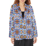 Baha Ranch Blues Talavera Women's Blazer - Baha Ranch Western Wear - Flyclothing LLC