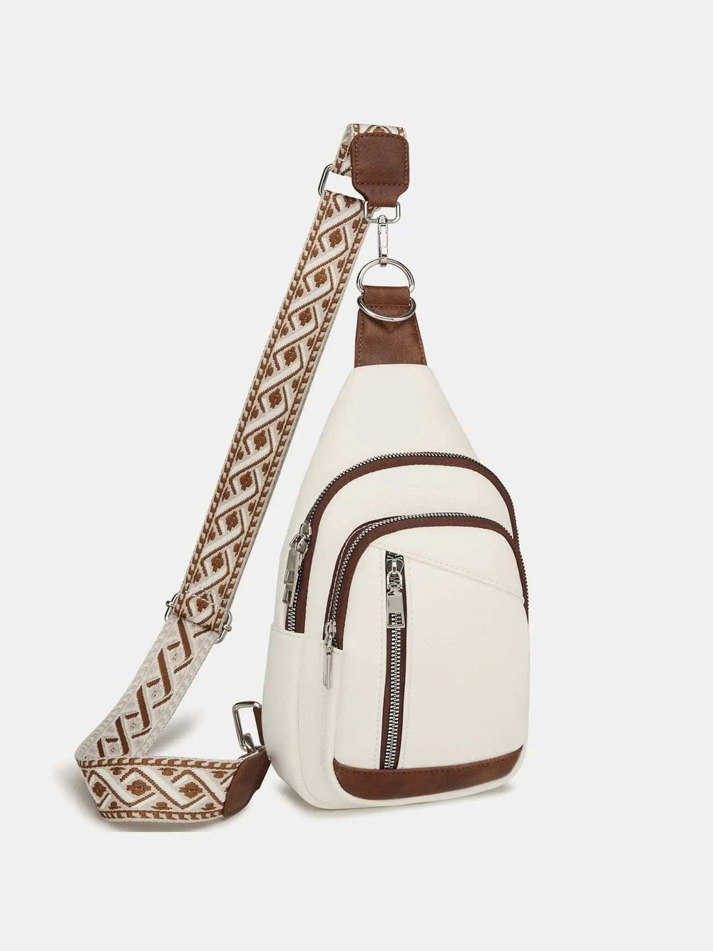 PU Leather Crossbody Bag with Two Detachable Strap - Trendsi - Flyclothing LLC