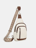 PU Leather Crossbody Bag with Two Detachable Strap - Trendsi - Flyclothing LLC