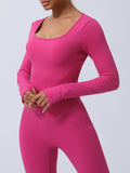 Twisted Backless Long Sleeve Jumpsuit - Trendsi - Flyclothing LLC