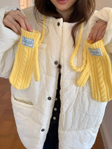 Cable Knit Warm Gloves - Trendsi - Flyclothing LLC