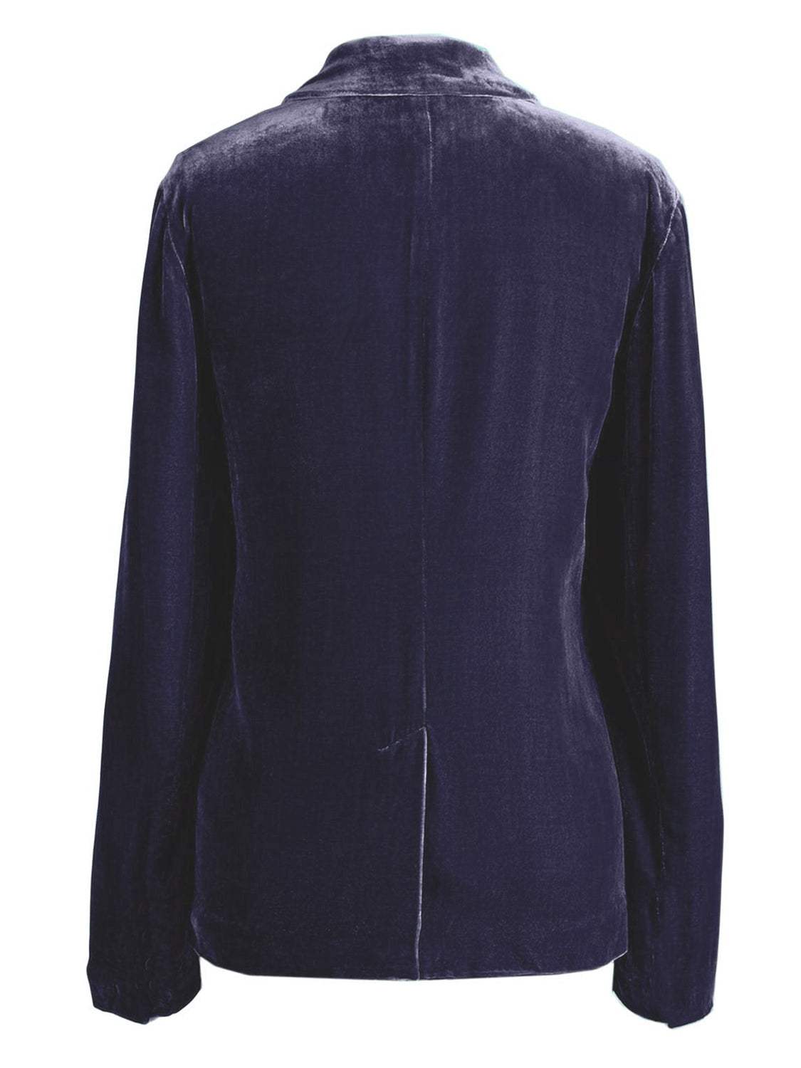 Pocketed Button Up Lapel Collar Blazer - Trendsi - Flyclothing LLC