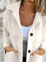 Full Size Button-Down Long Sleeve Longline Coat Plus Size - Trendsi - Flyclothing LLC