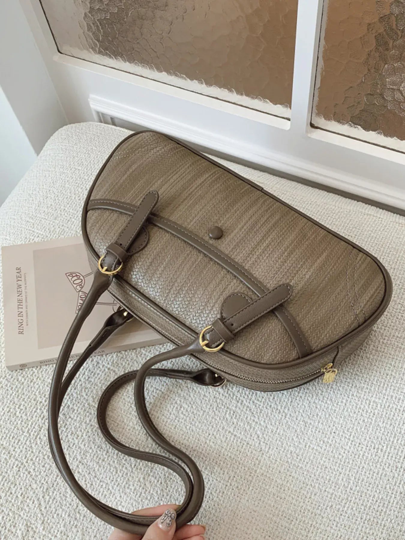 Vintage Buckle Shoulder Bag - Trendsi - Flyclothing LLC