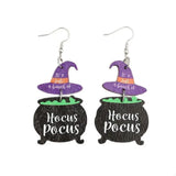 Halloween Hocus Pocus Witch Hat Earrings - Trendsi - Flyclothing LLC