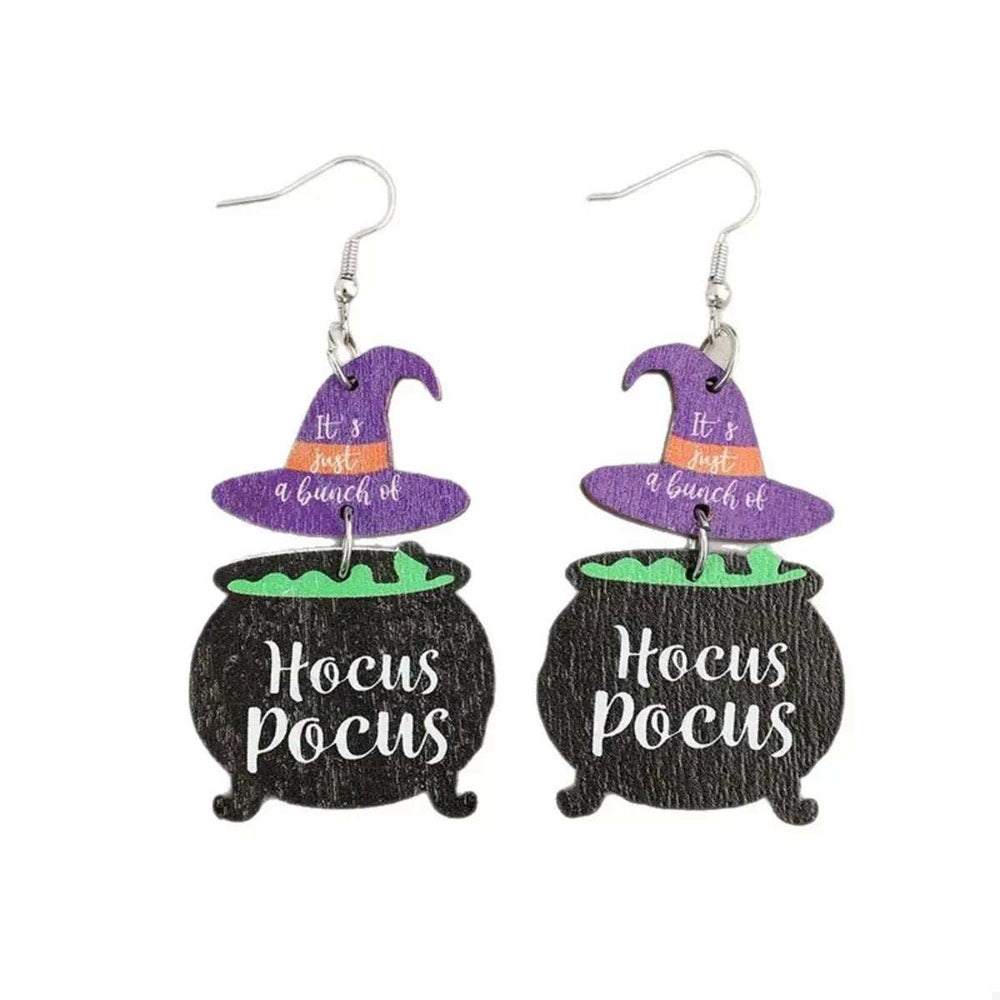 Halloween Hocus Pocus Witch Hat Earrings - Trendsi - Flyclothing LLC