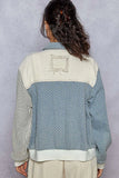 POL Lace Details Button Up Jacket with Chest Pockets - Trendsi
