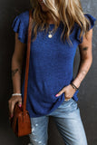 Ruffled Round Neck Knit Top - Trendsi