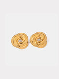 Stainless Steel Volution Stud Earrings - Trendsi