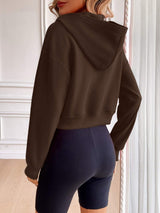 Ivy Lane Zip Up Dropped Shoulder Hooded Jacket - Trendsi - Flyclothing LLC