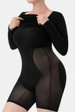 Basic Bae Full Size Built-In Shapewear Square Neck Long Sleeve Dress - Trendsi