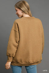 Umgee Button-Up Jacquard Cardigan - Trendsi - Flyclothing LLC