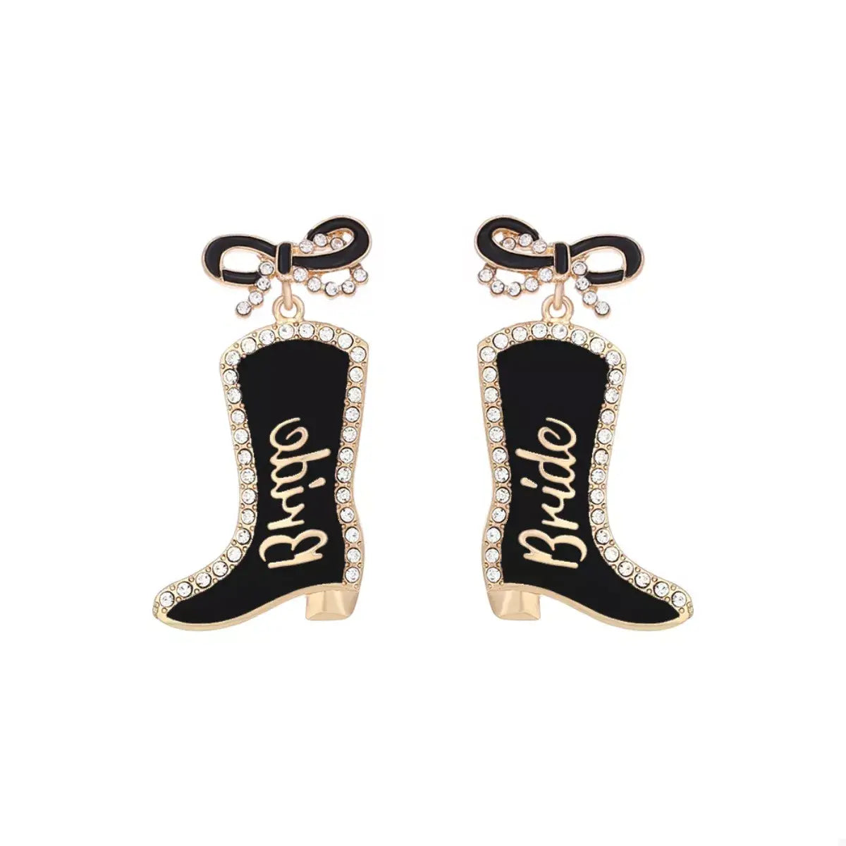 Cowgirl Boot Dangle Earrings with Bow - Trendsi - Flyclothing LLC