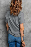 USA Round Neck Short Sleeve T-Shirt - Trendsi - Flyclothing LLC