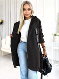 Full Size Zip Up Longline Hooded Outerwear Plus Size - Trendsi - Flyclothing LLC