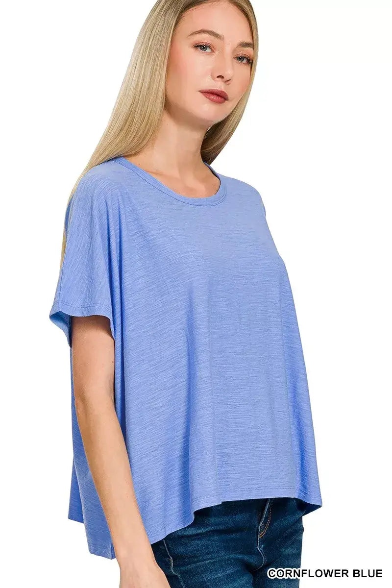 Zenana Round Neck Short Sleeve T-Shirt - Trendsi - Flyclothing LLC