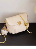 Heart Buckle Chain Crossbody Bag - Trendsi - Flyclothing LLC