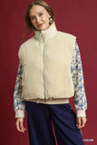 Umgee High Neck Puffer Vest with Zip Front - Trendsi - Flyclothing LLC