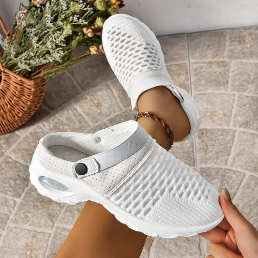 Breathable Mesh Round Toe Sneakers - Trendsi - Flyclothing LLC