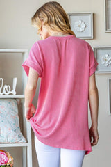 Heimish Full Size USA Graphic Short Sleeve Ribbed Top - Trendsi - Flyclothing LLC