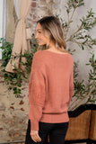 Sew In Love Boat Neck Long Sleeve Sweater - Trendsi