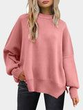 Round Neck Long Sleeve Sweater - Trendsi - Flyclothing LLC