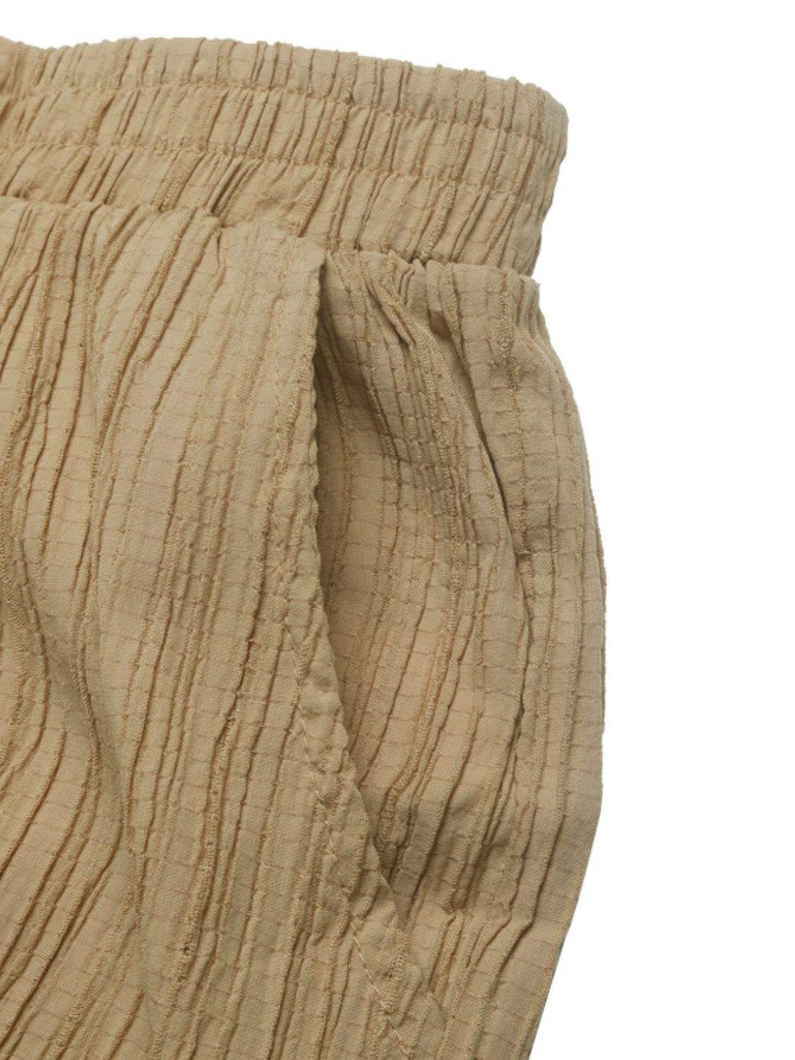Textured High Waist Joggers - Trendsi - Flyclothing LLC
