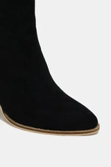 Beast Fashion Suede Point Toe Ankle Booties - Trendsi - Flyclothing LLC