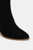 Beast Fashion Suede Point Toe Ankle Booties - Trendsi