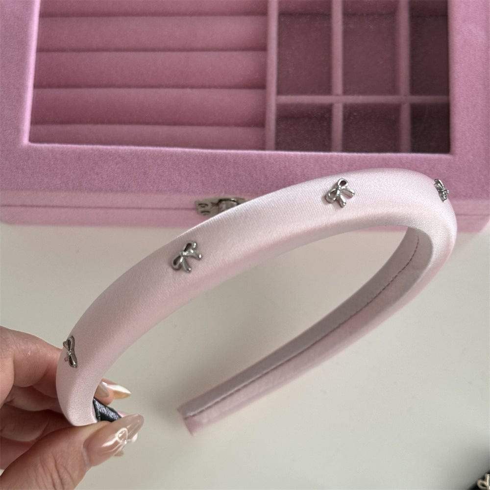 Alloy Bow Trim Headband - Trendsi - Flyclothing LLC